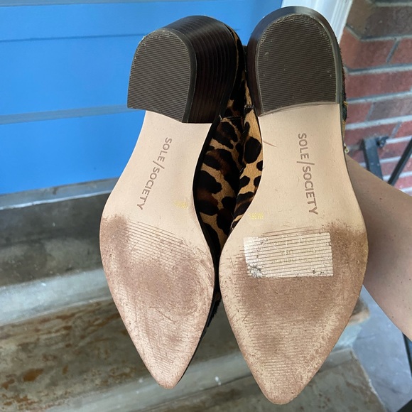 Sole Society animal print hair calf ankle boot - Picture 6 of 7